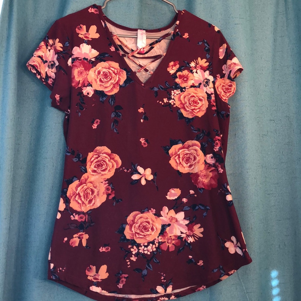 Floral Criss Cross Shirt